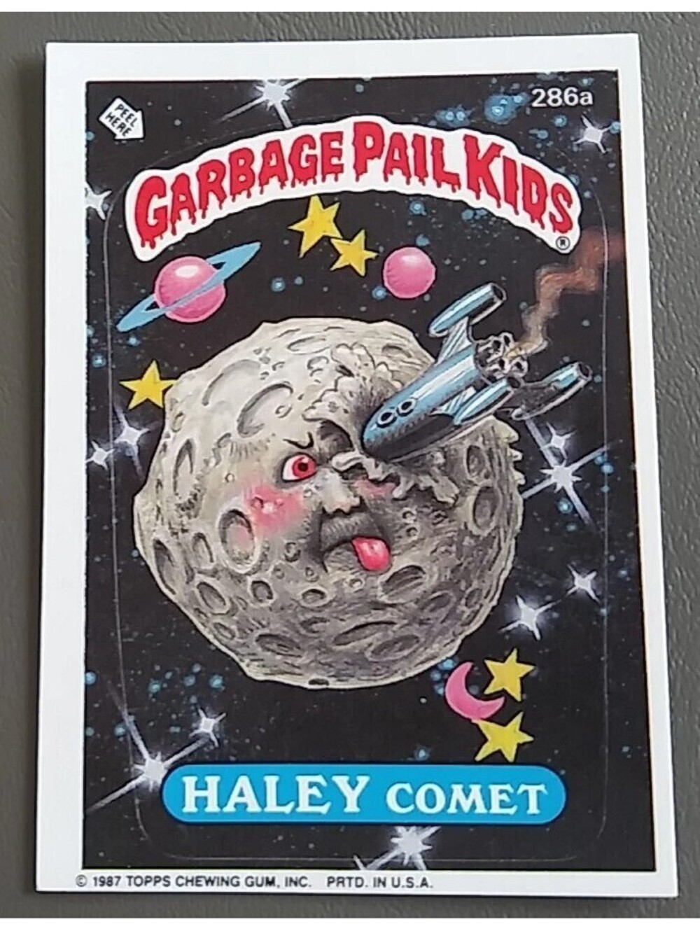 1987 TOPPS GARBAGE PAIL KIDS 286A HALEY COMET